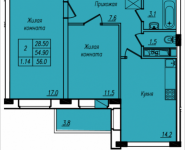 2-комнатная квартира площадью 56 кв.м, Просвещения, 12 | цена 3 040 000 руб. | www.metrprice.ru