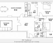 3-комнатная квартира площадью 127 кв.м, Верхняя, 34, корп.1 | цена 43 594 936 руб. | www.metrprice.ru