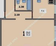 1-комнатная квартира площадью 31.5 кв.м, Шумилова ул., 1/23К1 | цена 4 480 000 руб. | www.metrprice.ru