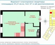 1-комнатная квартира площадью 21.4 кв.м, Бачуринская ул. | цена 3 210 000 руб. | www.metrprice.ru