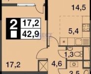 2-комнатная квартира площадью 43 кв.м, Энтузиастов ш., 8 | цена 3 580 000 руб. | www.metrprice.ru