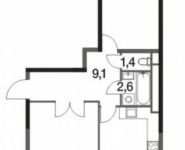 2-комнатная квартира площадью 57 кв.м, Студёный проезд, 6к3 | цена 9 440 640 руб. | www.metrprice.ru
