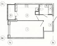 1-комнатная квартира площадью 37.7 кв.м, Космонавтов б-р, 7 | цена 3 998 250 руб. | www.metrprice.ru