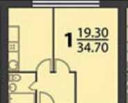 1-комнатная квартира площадью 34 кв.м, Вешняковская ул., 21/26 | цена 5 500 000 руб. | www.metrprice.ru
