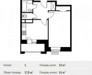 1-комнатная квартира площадью 37.8 кв.м в ЖК «Лайково»,  | цена 3 173 113 руб. | www.metrprice.ru