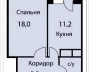 1-комнатная квартира площадью 41.2 кв.м, 3-й Нижнелихоборский проезд, 13к2 | цена 3 296 000 руб. | www.metrprice.ru