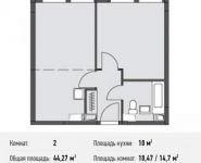 1-комнатная квартира площадью 33.5 кв.м, Донецкая ул., 30С1 | цена 3 972 635 руб. | www.metrprice.ru