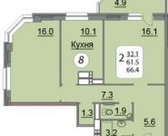 2-комнатная квартира площадью 66 кв.м, Ленинский пр-т, 40 | цена 6 938 800 руб. | www.metrprice.ru