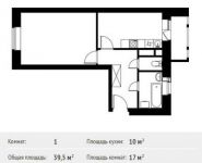 1-комнатная квартира площадью 39.5 кв.м, Лесная ул, 2 | цена 3 054 330 руб. | www.metrprice.ru