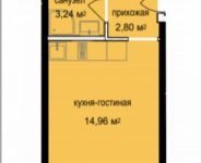 1-комнатная квартира площадью 22 кв.м,  | цена 2 155 084 руб. | www.metrprice.ru