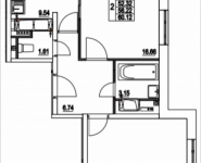 2-комнатная квартира площадью 60.12 кв.м, 2-я Муравская, корп.7 | цена 7 235 512 руб. | www.metrprice.ru