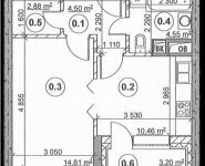 1-комнатная квартира площадью 38.6 кв.м, Старокрымская улица, 13с1 | цена 7 091 589 руб. | www.metrprice.ru