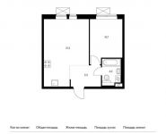 1-комнатная квартира площадью 41.2 кв.м,  | цена 5 594 960 руб. | www.metrprice.ru