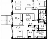 3-комнатная квартира площадью 138.2 кв.м в МФК "Balchug Residence", Садовническая, к5вл31, корп.2 | цена 66 292 513 руб. | www.metrprice.ru