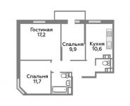 3-комнатная квартира площадью 63.8 кв.м, Троицкая ул. | цена 4 553 788 руб. | www.metrprice.ru