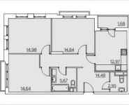 3-комнатная квартира площадью 82 кв.м, Николо-Хованская ул., 12К1С2 | цена 7 307 580 руб. | www.metrprice.ru