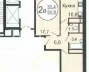 2-комнатная квартира площадью 54.9 кв.м, Колпакова ул., 44 | цена 5 200 000 руб. | www.metrprice.ru