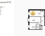 2-комнатная квартира площадью 62.7 кв.м, Ленинградское ш, 58/14 | цена 9 984 524 руб. | www.metrprice.ru