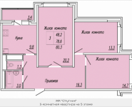 3-комнатная квартира площадью 80.3 кв.м, 2-я Институтская, 14 | цена 6 700 000 руб. | www.metrprice.ru