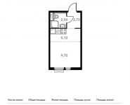 1-комнатная квартира площадью 20.39 кв.м, Складочная ул, 6 | цена 5 364 609 руб. | www.metrprice.ru