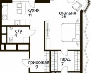 1-комнатная квартира площадью 70 кв.м, Усачева ул., 11 | цена 36 920 000 руб. | www.metrprice.ru