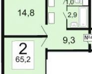 2-комнатная квартира площадью 65.2 кв.м, Сходненская ул., 27 | цена 5 250 000 руб. | www.metrprice.ru