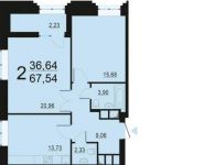 2-комнатная квартира площадью 67 кв.м, улица Берзарина, 28с3 | цена 12 770 733 руб. | www.metrprice.ru