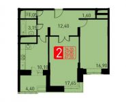 2-комнатная квартира площадью 67.8 кв.м, Михневская ул, 8 | цена 8 702 130 руб. | www.metrprice.ru