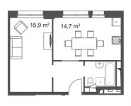 2-комнатная квартира площадью 39.3 кв.м, Стромынский переулок, 6 | цена 3 144 000 руб. | www.metrprice.ru