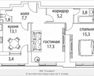 2-комнатная квартира площадью 67 кв.м, Юго-Восточный административный округ, район Лефортово, жилой квартал Символ, к4 | цена 11 052 252 руб. | www.metrprice.ru