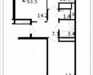 2-комнатная квартира площадью 53.5 кв.м, Колпакова ул., 44 | цена 4 248 716 руб. | www.metrprice.ru