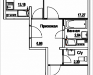 2-комнатная квартира площадью 60.44 кв.м, 2-я Муравская, корп.7 | цена 7 059 939 руб. | www.metrprice.ru