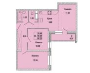 3-комнатная квартира площадью 60.23 кв.м, Правдинский гск, 4 | цена 3 719 203 руб. | www.metrprice.ru