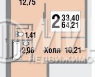 2-комнатная квартира площадью 64.2 кв.м, Боровское ш., К7 | цена 7 820 000 руб. | www.metrprice.ru