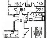 3-комнатная квартира площадью 117 кв.м, Россошанская улица, 5к1 | цена 33 990 000 руб. | www.metrprice.ru
