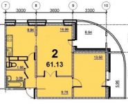 2-комнатная квартира площадью 61.13 кв.м, 5-й микрорайон, 18 | цена 3 353 779 руб. | www.metrprice.ru