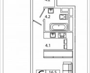 1-комнатная квартира площадью 29.07 кв.м, Рязанский проспект, 2, корп.2 | цена 5 177 221 руб. | www.metrprice.ru