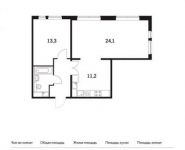 2-комнатная квартира площадью 57.9 кв.м, Варшавское шоссе, 141к11 | цена 9 252 420 руб. | www.metrprice.ru