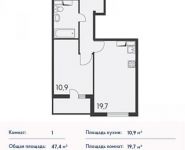 1-комнатная квартира площадью 0 кв.м, Борисовка ул., 14 | цена 3 981 600 руб. | www.metrprice.ru