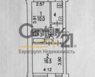 2-комнатная квартира площадью 37.8 кв.м, Сивцев Вражек пер., 21 | цена 15 350 000 руб. | www.metrprice.ru