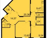 4-комнатная квартира площадью 92.4 кв.м, Просвещения ул., 13К3 | цена 6 598 746 руб. | www.metrprice.ru