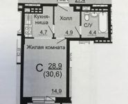 0-комнатная квартира площадью 30.6 кв.м, Студёный проезд, 6к3 | цена 1 970 000 руб. | www.metrprice.ru