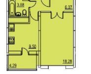 1-комнатная квартира площадью 43 кв.м, Новотушинская ул., 4 | цена 4 150 000 руб. | www.metrprice.ru