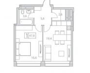1-комнатная квартира площадью 47.8 кв.м, ул Гжатская, д. 9 | цена 10 767 000 руб. | www.metrprice.ru