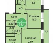 3-комнатная квартира площадью 98.4 кв.м, Попов пр., 4 | цена 26 076 000 руб. | www.metrprice.ru