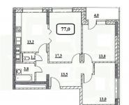 3-комнатная квартира площадью 77 кв.м, пр-кт Будённого, д. 51 | цена 15 461 329 руб. | www.metrprice.ru