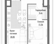 1-комнатная квартира площадью 49.39 кв.м, 1-я Ямская, 2 | цена 12 750 000 руб. | www.metrprice.ru