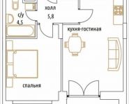 1-комнатная квартира площадью 49 кв.м, Верхняя ул., 34С1 | цена 17 607 150 руб. | www.metrprice.ru