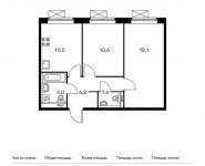 2-комнатная квартира площадью 51 кв.м, | цена 4 681 800 руб. | www.metrprice.ru