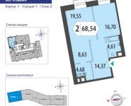 2-комнатная квартира площадью 70.3 кв.м, Староалексеевская улица, вл5 | цена 14 083 632 руб. | www.metrprice.ru